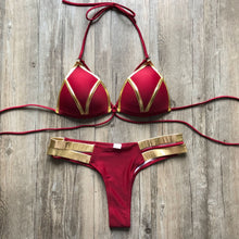 Load image into Gallery viewer, Gilded Bandage Brazilian Bikini