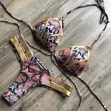 Load image into Gallery viewer, Gilded Bandage Brazilian Bikini