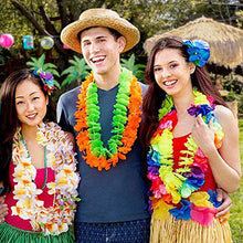 Load image into Gallery viewer, Luau party supplies-36ct tropical hawaiian luau flower leis +12ct luau lei bracelets,hawaiian luau party decorations party favors: Toys & Games