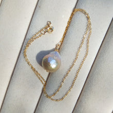Load image into Gallery viewer, 14K Gold Baroque Pearl Earrings/Necklace/Bracelet Three Piece Set