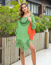 Load image into Gallery viewer, Boho Chic Crochet Fringed Beach Dress