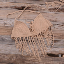 Load image into Gallery viewer, Boho Chic Fringe Knitted Bikini