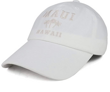 Load image into Gallery viewer, Maui Hawaii with Palm Tree Embroidered Unstructured Baseball Cap
