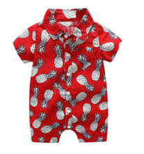 Load image into Gallery viewer, Baby Boy Tropical Hawaiian Romper