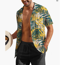 Load image into Gallery viewer, Casual Button Down Floral Printed Beach Shirt with Pocket