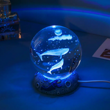 Load image into Gallery viewer, Ocean Themed Crystal Ball 3D Night Light