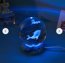 Load image into Gallery viewer, Ocean Themed Crystal Ball 3D Night Light