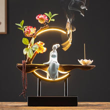 Load image into Gallery viewer, Handmade Waterfall Backflow Incense Burner with Flower Censer