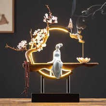 Load image into Gallery viewer, Handmade Waterfall Backflow Incense Burner with Flower Censer