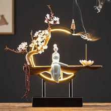Load image into Gallery viewer, Handmade Waterfall Backflow Incense Burner with Flower Censer