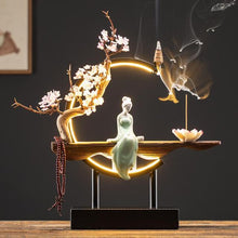 Load image into Gallery viewer, Handmade Waterfall Backflow Incense Burner with Flower Censer