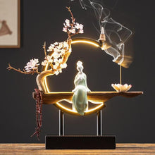 Load image into Gallery viewer, Handmade Waterfall Backflow Incense Burner with Flower Censer