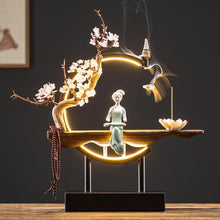 Load image into Gallery viewer, Handmade Waterfall Backflow Incense Burner with Flower Censer