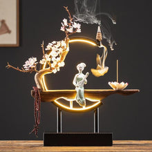 Load image into Gallery viewer, Handmade Waterfall Backflow Incense Burner with Flower Censer