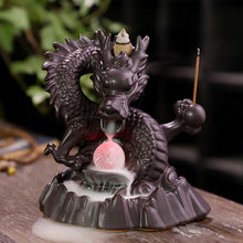 Load image into Gallery viewer, Handmade Waterfall Backflow Incense Burner with Flower Censer
