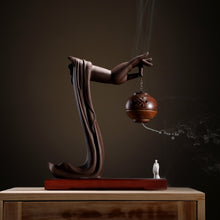 Load image into Gallery viewer, Handmade Waterfall Backflow Incense Burner with Flower Censer