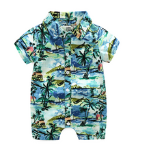 Load image into Gallery viewer, Baby Boy Tropical Hawaiian Romper