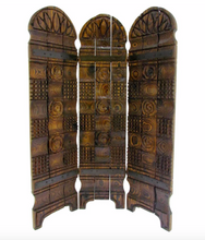 Load image into Gallery viewer, Vintage Hand-Carved Walnut Room Divider