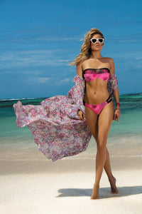 Tropical Print Bikini w. Adjustable Straps