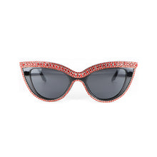 Load image into Gallery viewer, Designer Rhinestone Accent Cat Eye Sunglasses