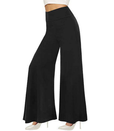 Wide Leg High Waist Palazzo Pants (up to 3XL)