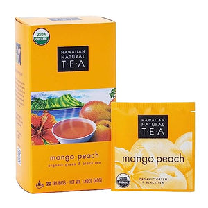 Tropical Fruit Green Tea Blend with Black Tea - Perfect Daily Cup & Gift for Tea Lovers - 20 Tea Bags