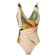 Load image into Gallery viewer, Tropical Print Swimsuit and Matching Sarong