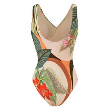 Load image into Gallery viewer, Tropical Print Swimsuit and Matching Sarong