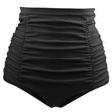 Load image into Gallery viewer, High Waisted Ruched Swimsuit Bottom with Tummy Control (up to 28 Plus)