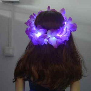 LED Glowing Hawaiian Lei Headband