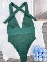 Load image into Gallery viewer, Ribbed Cinched Waist Monokini