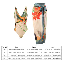 Load image into Gallery viewer, Tropical Print Swimsuit and Matching Sarong