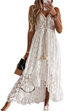 Load image into Gallery viewer, Flowy Lace Sun Dress with Tassels (cotton blend) sizes up to 2XL