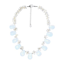 Load image into Gallery viewer, Moonstone and Freshwater Pearls Handmade Necklace