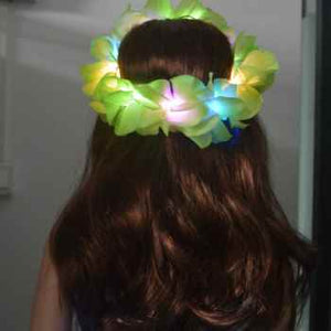 LED Glowing Hawaiian Lei Headband