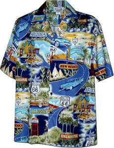Vintage Route 66 Hawaiian Shirt (up to 4XL)