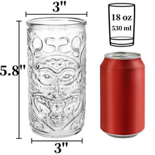 Load image into Gallery viewer, Set of 6 - 18 OZ Clear Tiki Glasses