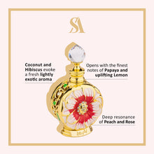 Load image into Gallery viewer, Swiss Arabian Layali Rouge For Women - Floral, Fruity Gourmand Concentrated Perfume Oil - Luxury Fragrance From Dubai - Long Lasting Artisan Perfume With Notes Of Papaya, Peach, And Coconut - 0.5 Oz