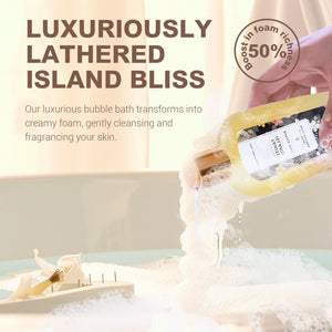 Luxetique Tahiti Island Bath Gift Set, 15pcs Luxury Self Care Kit with Bath Bombs, Essential Oil, Hand Cream, Bath Salt, Tote Bag
