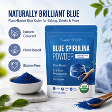 Load image into Gallery viewer, USDA Organic Blue Spirulina Powder, Natural Food /Sea Sugar