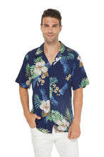 Load image into Gallery viewer, His and Hers matching Hawaiian Shirt and Off-Shoulder Ruffle Blouse