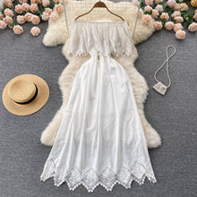 Load image into Gallery viewer, Off Shoulder Romantic Summer Beach Dress