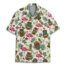 Load image into Gallery viewer, Tropical Tiki Button Down Short Sleeve Shirt (up to 5XL)