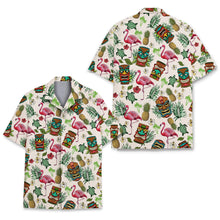 Load image into Gallery viewer, Tropical Tiki Button Down Short Sleeve Shirt (up to 5XL)