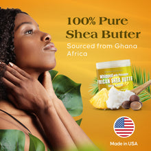 Load image into Gallery viewer, Organic Whipped Pineapple Shea Butter - 12oz  for Radiant Skin Hair