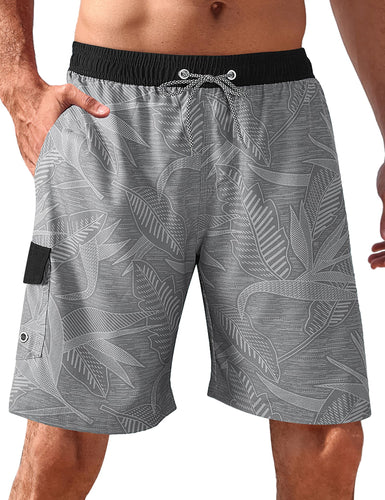 4 Way Stretch Quick Dry Board Shorts with Mesh Lining (sized up to 5XL)