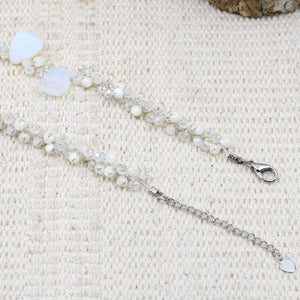 Moonstone and Freshwater Pearls Handmade Necklace