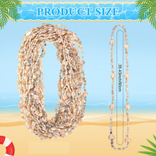 Load image into Gallery viewer, Natural Tahitian Shell Leis Necklace Summer Beach Party  (set of 12)