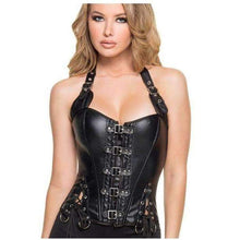 Load image into Gallery viewer, Steampunk Faux Leather Corset (sizes up to 6XL)