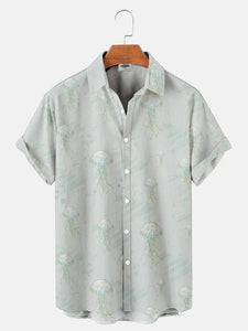 Hawaiian Shirt For Men 3d Light Color Short Sleeve